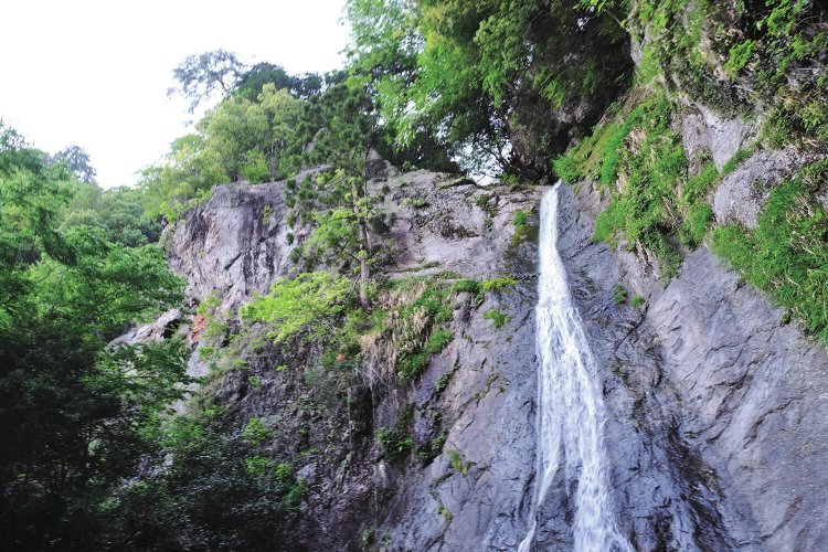 綾滝のさらに下に落差が38ｍもある天狗滝。