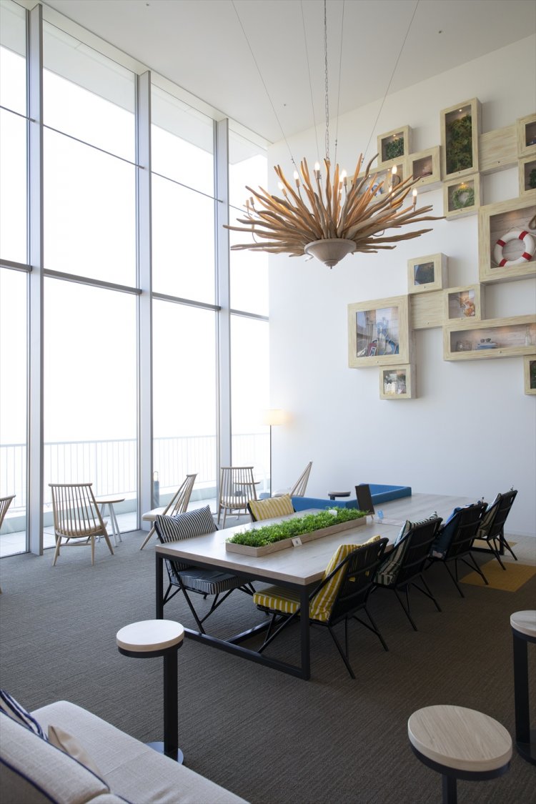 館内にはアロマ香が漂う。