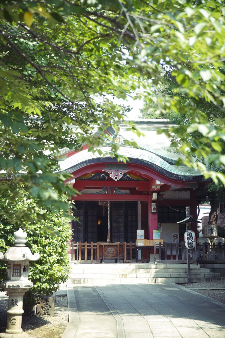 古代以来の聖地である高台の上に立つ社殿。