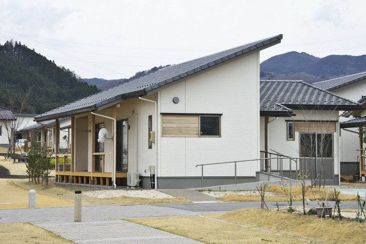 大川原地区に建ち並ぶ災害公営住宅。住みやすそうだ。