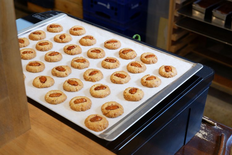 できたてのクッキーがスタンバイ。