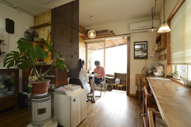 ほんわかとした雰囲気のカフェ。