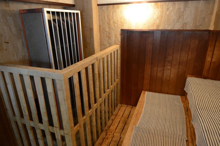 サウナはヒノキをはじめとした木の香りが楽しめるハーブサウナだ。