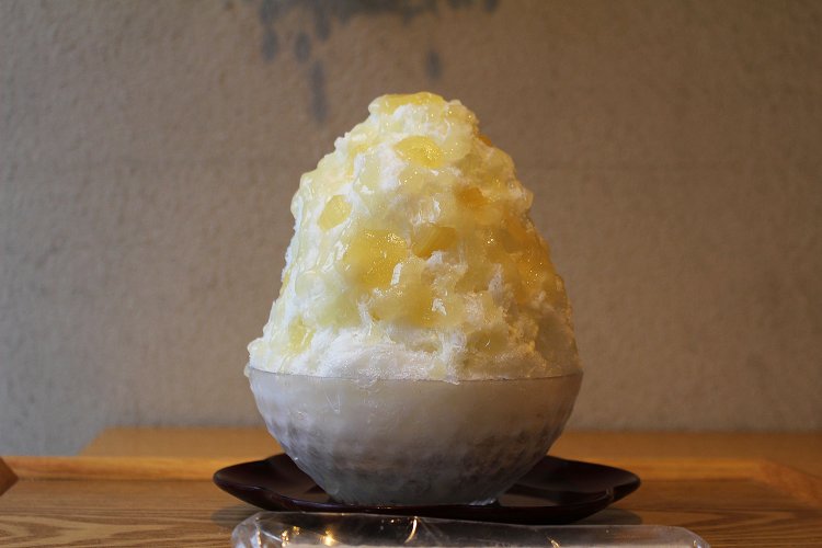 セロリのかき氷1023円。6月下旬頃まで。