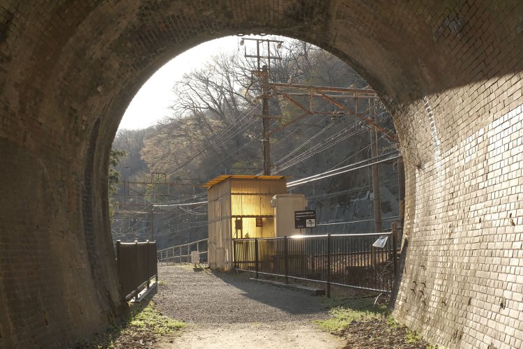 トンネルの出口は眩い緑の木々ではなく、架線柱などの鉄道設備であった。