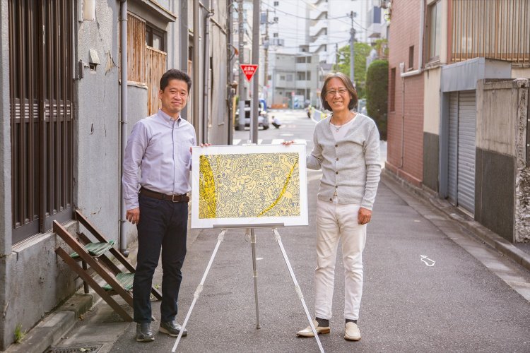 実行委員長 田巻雄太郎さん（左）と総合プロデューサー 福島 治さん。