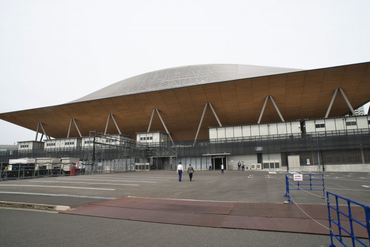 今大会は競技場建設に全国各地から木材を調達。 「湾岸に浮かぶ木の器」がテーマの有明体操競技場は約2300㎥と一番多く使われている。