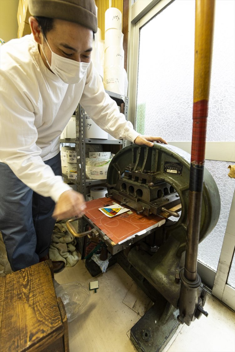 昔の手動印刷機。