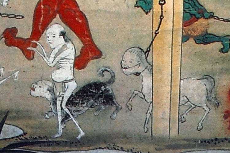 月代（さかやき）の人面獣！　畜生道に堕ちた亡者たちだ。 