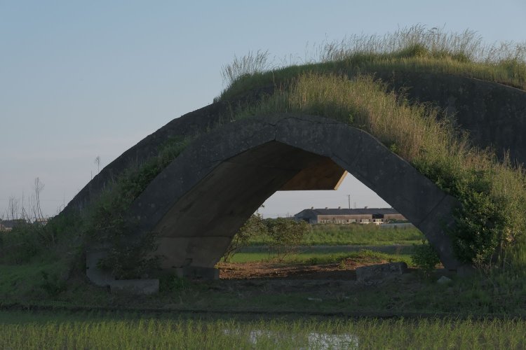 背後の部分を拡大。滑らかに弧を描いているわけではなくカクカクと直線的になっていた。