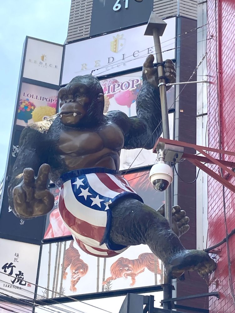 さほど巨大ではないが、鉄柱を曲げるパワーはあるらしい（歌舞伎町・2021年）