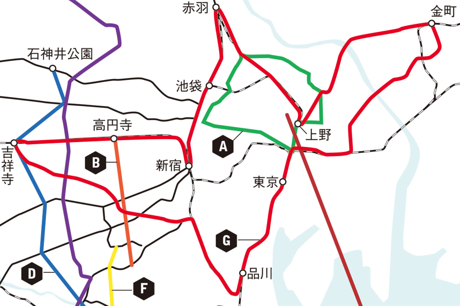 荒川線の環状線化に新線計画「横宮線」、はしご酒環状線まで！？ 東京