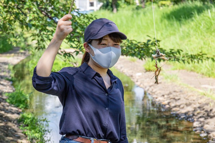 ザリガニを釣りに目覚めた瞬間！