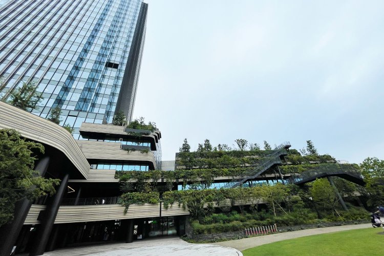 豊かな緑に囲まれた住居ゾーン。