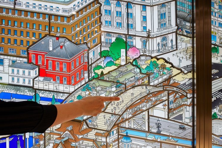 日本橋の先に罪人のサラシ場。