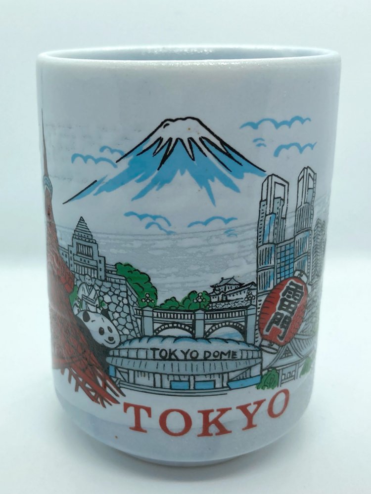 一目で東京とわかる絵柄の湯呑み