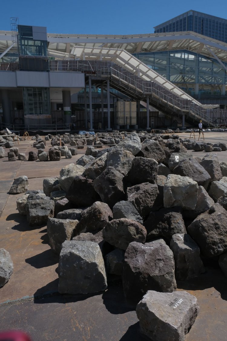 ナンバリングされた石垣。お台場などから流用されたものや発注したものもあるのではないかと考えられている。