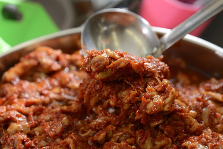 チャンジャは378円（100g）。