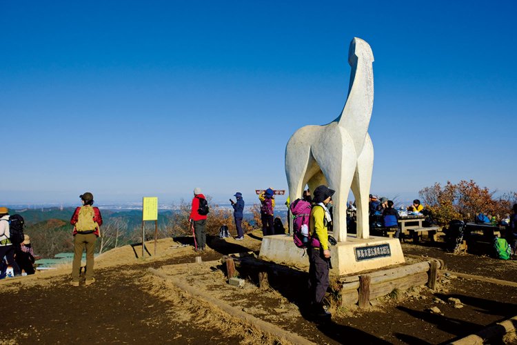 陣馬山はもともとは陣場山と表記したが、1960年代に京王電鉄が山頂に白馬の像を建てたので陣馬になったらしい。