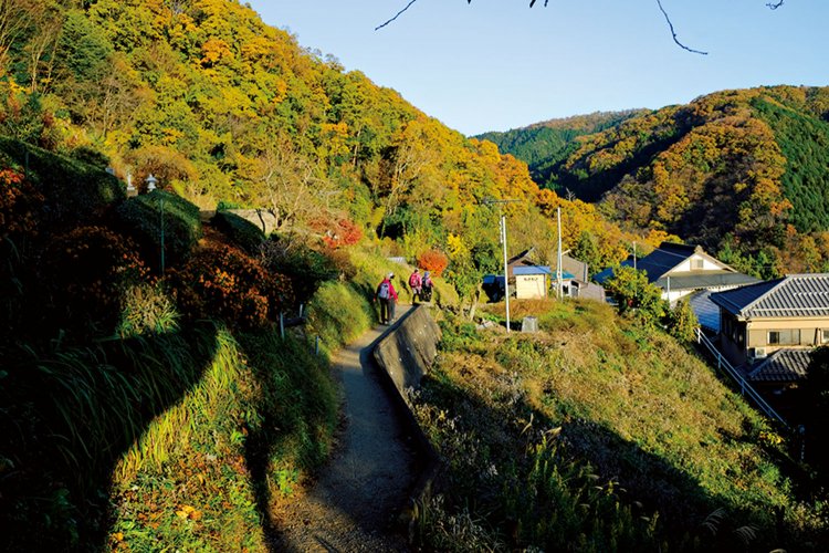 栃谷尾根を下ってくると栃谷の集落に出る。ほっとする人里の光景だ。