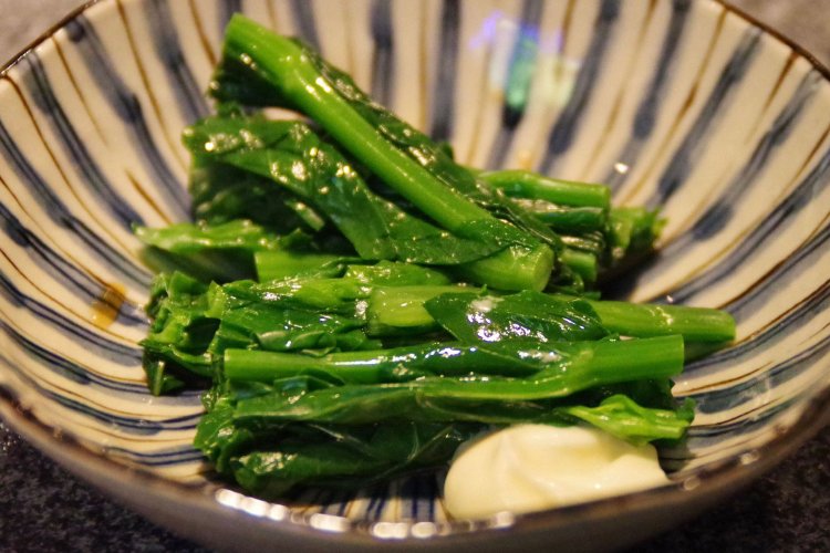 さわやかな味で「くきたち」のお浸し。