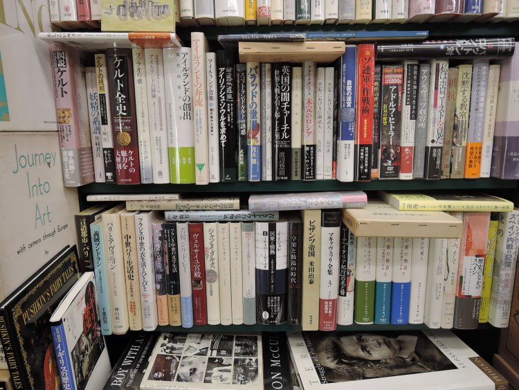 ヨーロッパの本の棚だが、例えば「アイルランド」だけでもこれだけ並ぶ。