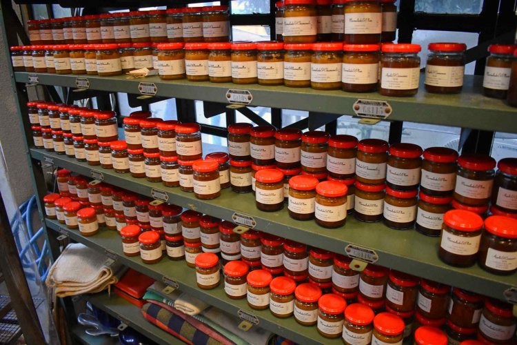 店内に並ぶシルバさんの作ったジャムは、10種類以上。カシスとマーマレードが2層になったジャムなど、ほかではみないような種類も。