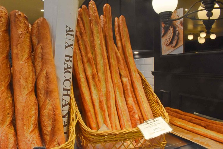 バゲットと同じ生地だが、それよりかなり細長い形に焼き上げていて食べやすそうだ。