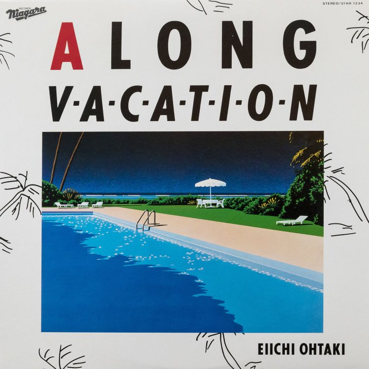 店には大滝詠一『A LONG VACATION』など名盤のLPも。