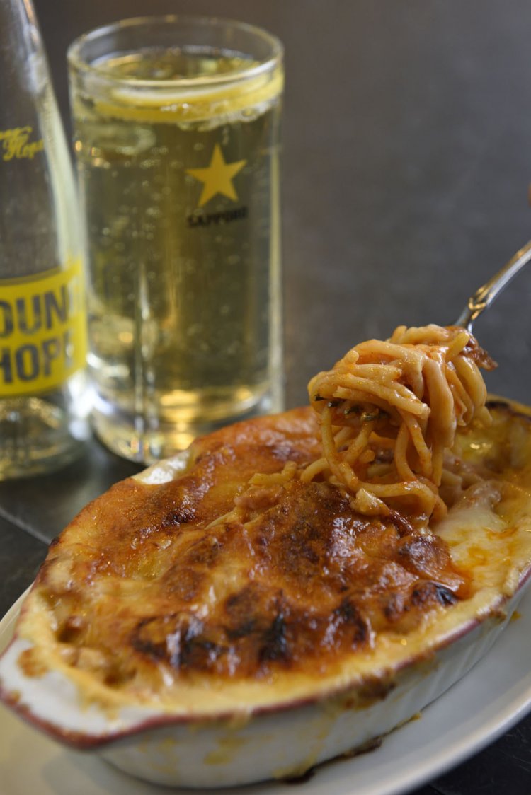 スパグラタン700円。