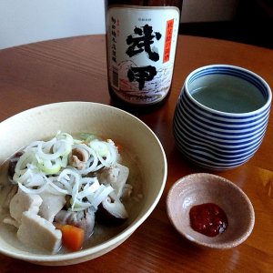 高野豆腐のモツ煮込みに「秩父路の銘酒 武甲」 〜健康な体で日本酒を飲むために心がけているちょっとした肝臓救済法〜