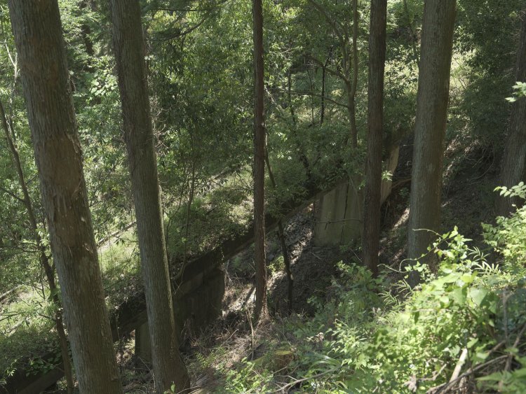 再びRC桁となった第二弁天橋橋梁。ああ、線路が……。