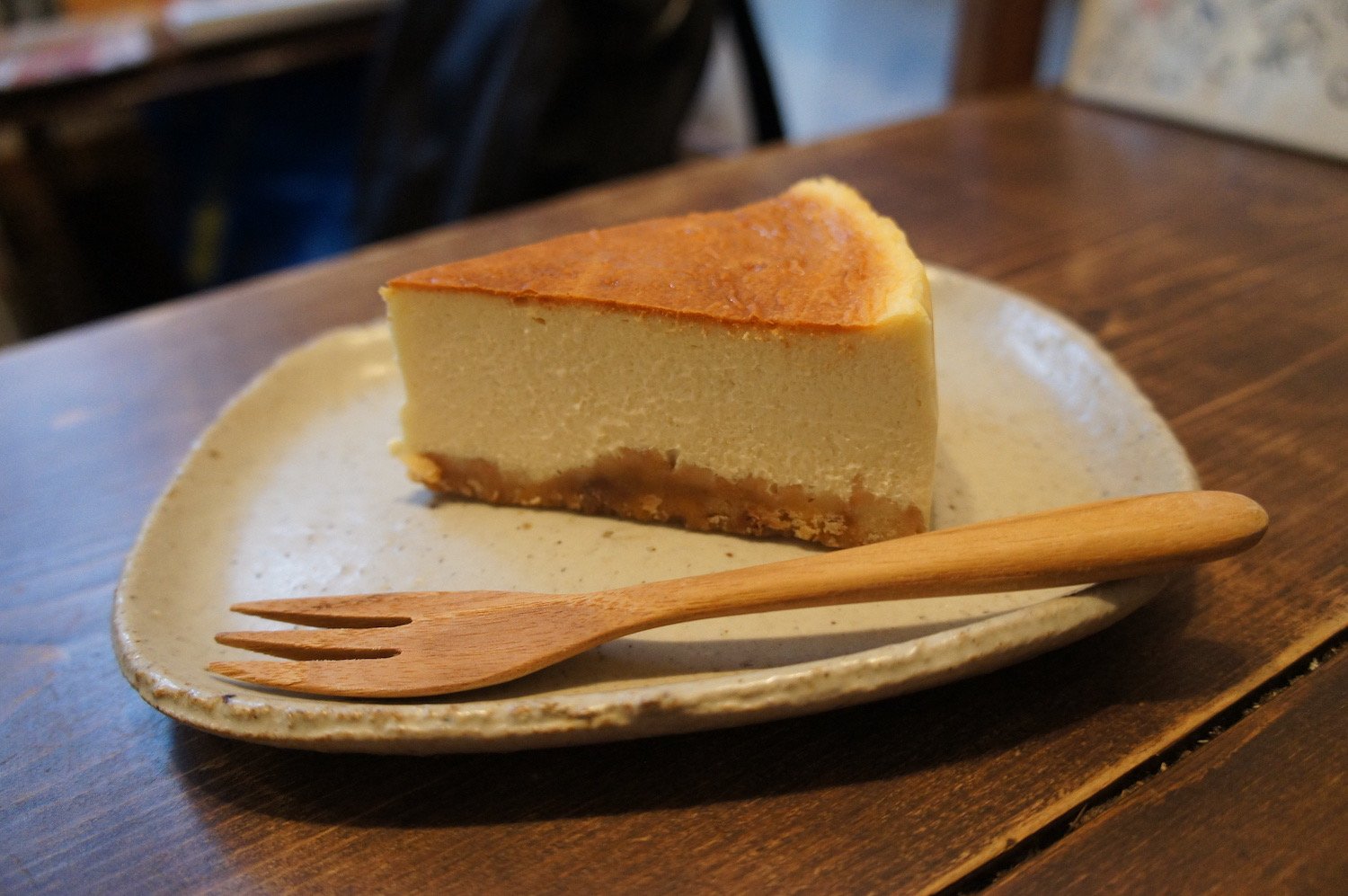 NYチーズケーキ600円。ボリュームたっぷりなのに爽やかな食べ応え。