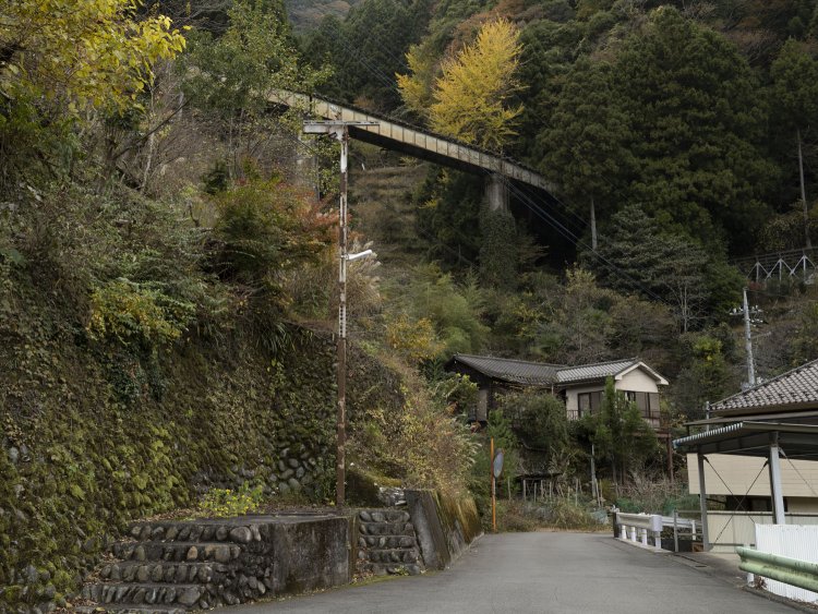 11月の晩秋。いやぁこれは絵になる。小河内線を巡りながら何度も言うが、この路線が現役であったら撮影地になっていただろう。C11の汽笛と音が聞こえてきた……。