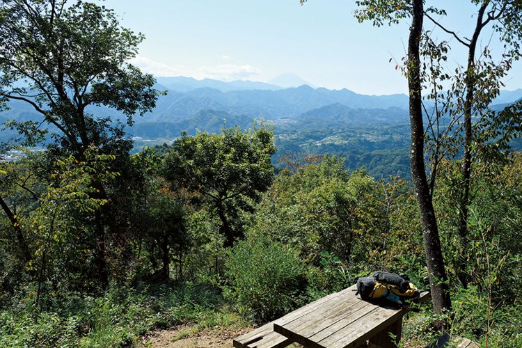 八重山からの展望は素晴らしい。うっすらと富士山。
