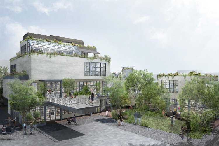 『K2』が入居する（tefu）loungeの外観。