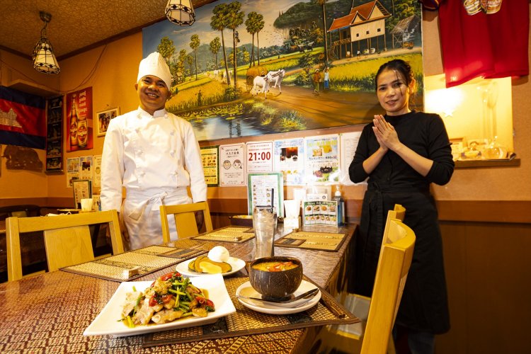 「店名は、アンコール遺跡群の寺院跡の呼び名です」