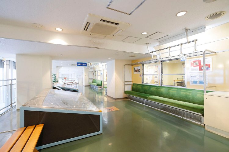 2階にある「向島サテライト」。東武博物館のある向島の歴史や文化が紹介されている。