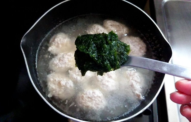 青海苔を入れる