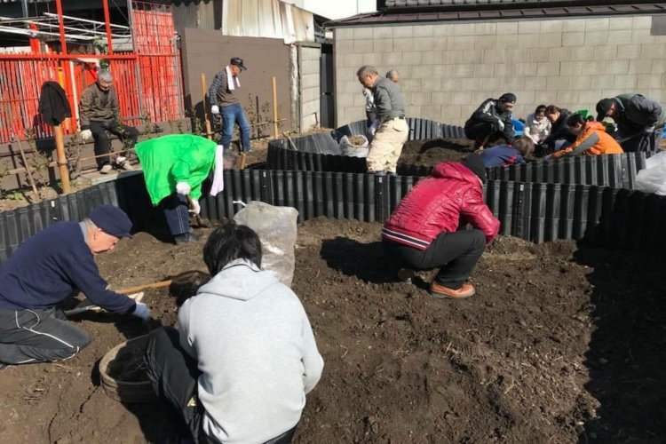 畝（うね）整備の様子（写真提供：てらたま）。