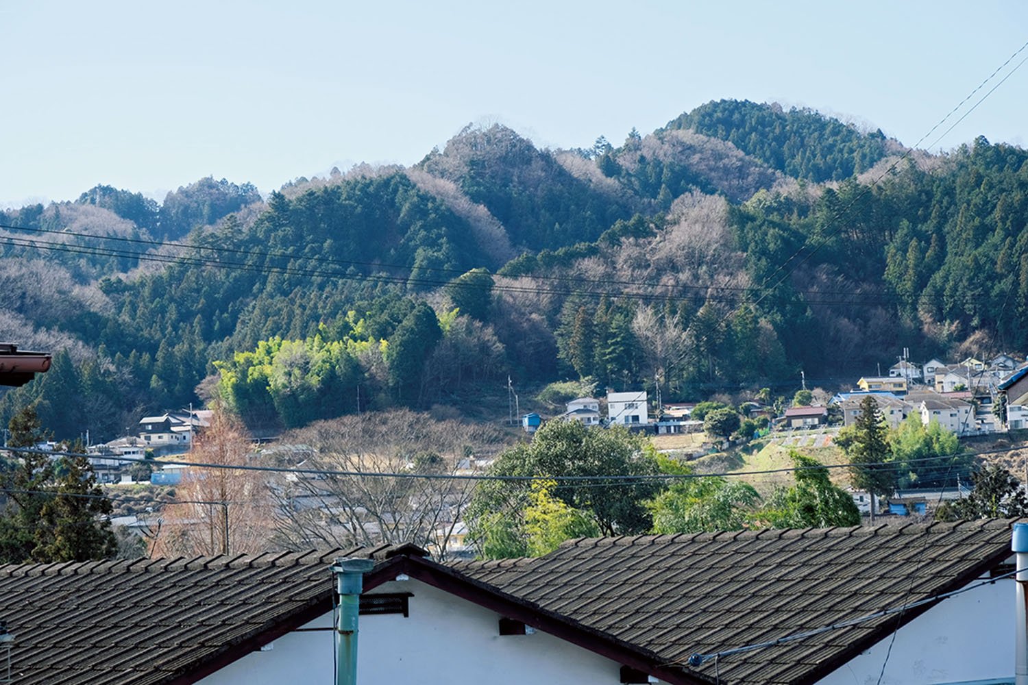 宮ノ平駅から多摩川のほうへ下りて行くと赤ぼっこのある長淵丘陵が見えてくる。