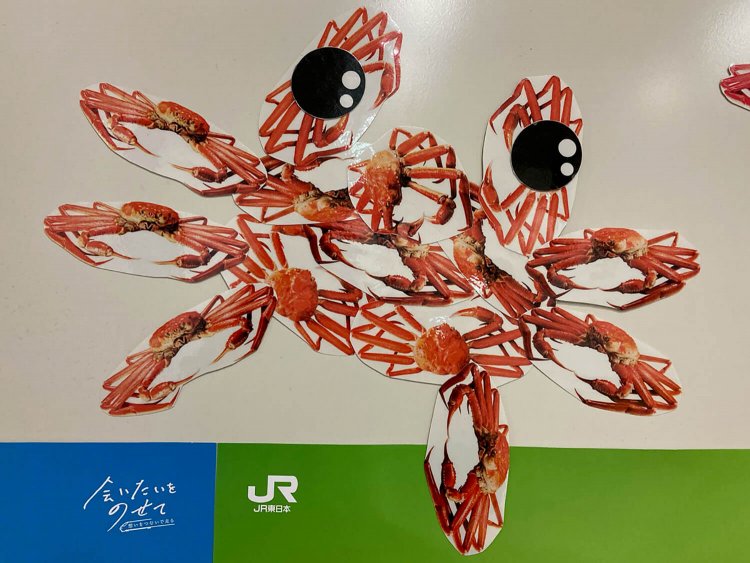 拡大してみるとカニの集合で、ちょっと怖い。