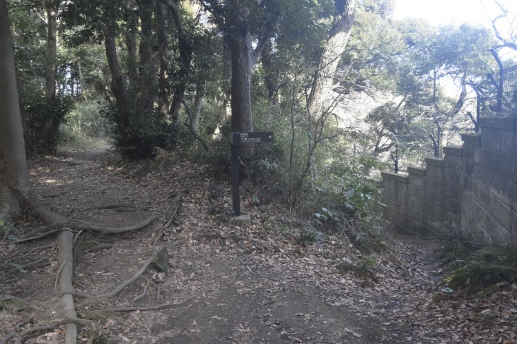 日蓮上人ゆかりの法性寺との分岐点。