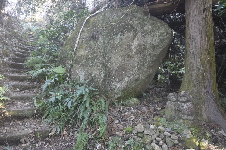 「平成巡礼道」と名付けられた杉本寺へ下る道にあった道祖神。