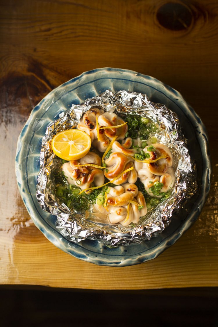 真鱈の焼白子 ゆず風味1680円。