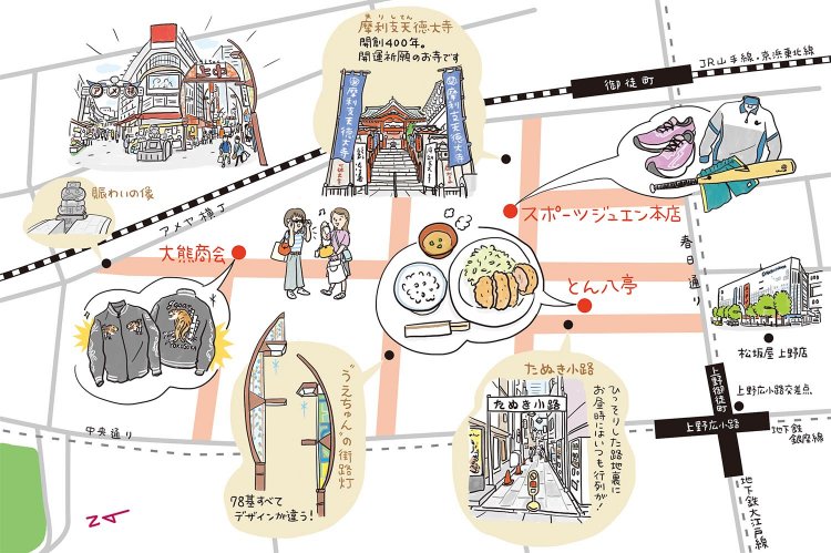 上野中通商店街MAP