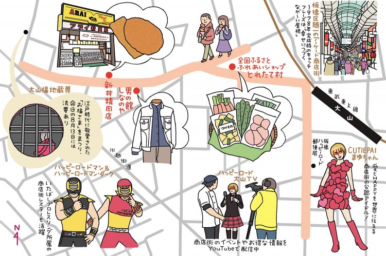 大山ハッピーロード商店街MAP