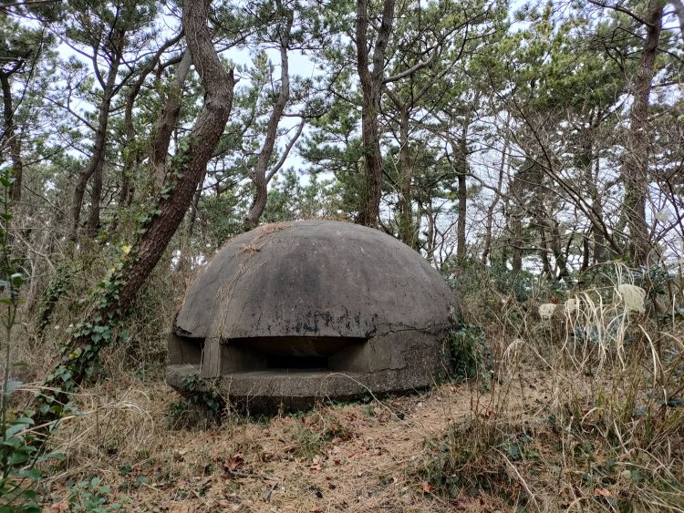 近づいてみる。いきなりモノアイが点灯したら怖い。先ほどの監視所よりも小ぶりだ。