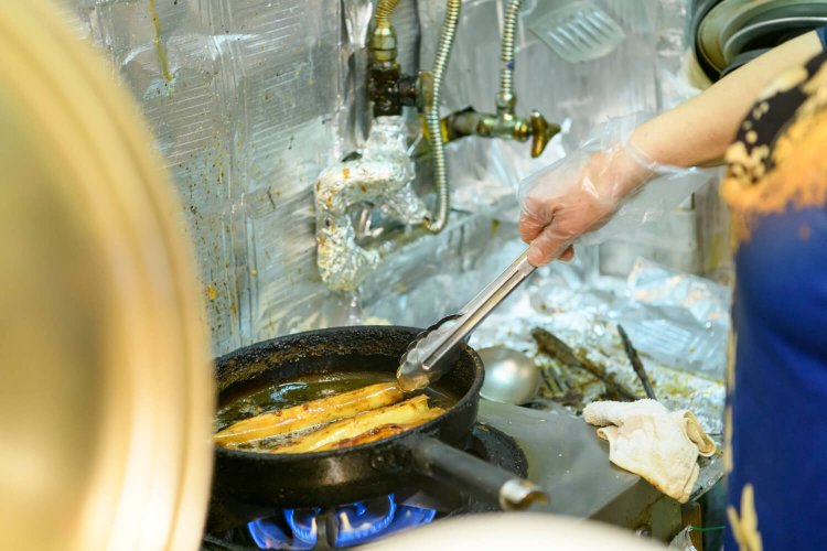 デザートに揚げバナナもつくっていただきました。