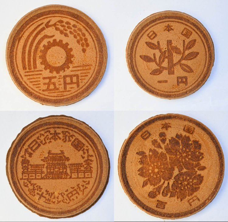 硬貨そっくりの「造幣せんべい」。